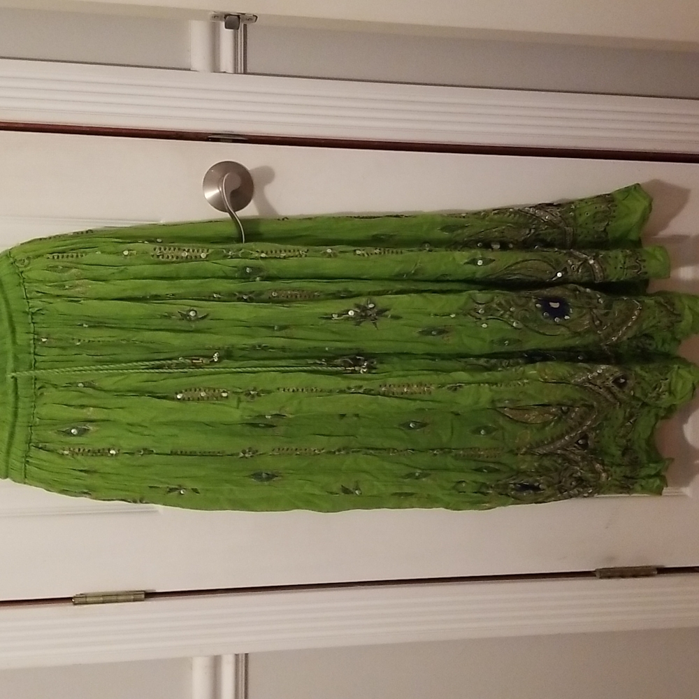 Beautiful boho green skirt